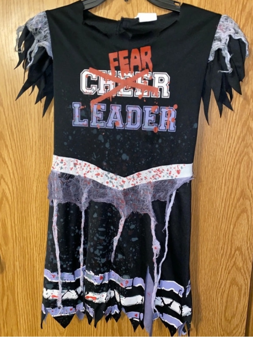 Kids Halloween Fear Leader Costume Dress - Black and Purple